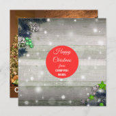 Carte de remerciements de Noël - Anglais (Devant / Derrière)