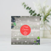 Carte de remerciements de Noël - Anglais (Debout devant)