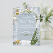 Carte de remerciements de Noël blanc (Debout devant)