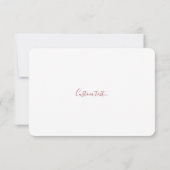 carte de remerciements de Noël blanc (Dos)