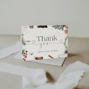 Carte de remerciements de Noël cosy