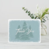 Carte de remerciements de Noël d'épinette bleue (Debout devant)