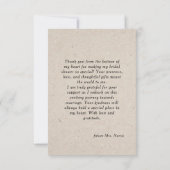 Carte de remerciements de Noël d'hiver Boho (Dos)