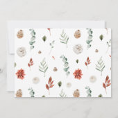 Carte de remerciements de Noël d'hiver rouge (Dos)