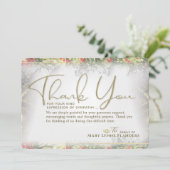 Carte de remerciements de Noël en or (Debout devant)