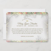 Carte de remerciements de Noël en or (Dos)