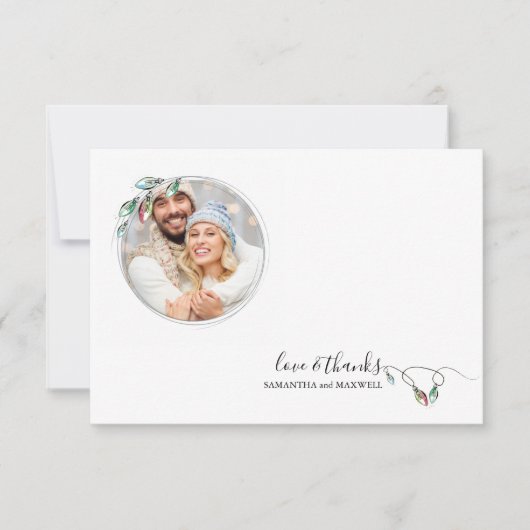 Carte de remerciements de Noël scandinave unique (Devant)