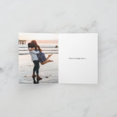 Carte de remerciements de noeud illustrée - bleu (Intérieur)