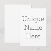 Carte de remerciements simple 8.9 cm x 12.7 cm (Devant / Derrière)