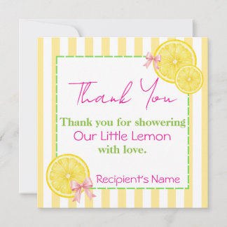 Carte De Remerciements De Notre Petit Citron