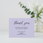 Carte de remerciements de package d'entreprise Pur (Debout devant)