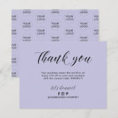 Carte de remerciements de package d'entreprise Pur (Devant / Derrière)