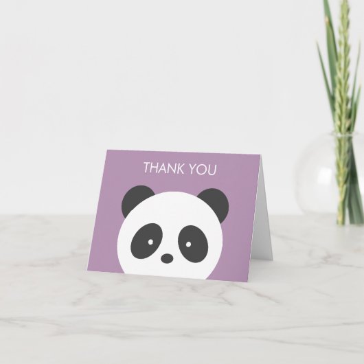 Carte de remerciements de panda (Devant)
