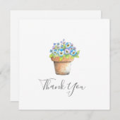 Carte de remerciements de panneaux aquarelle point (Devant / Derrière)