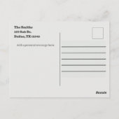 Carte de remerciements de papier texturé Fleur sau (Dos)