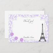 Carte de remerciements de Paris (pourpre) (Devant / Derrière)