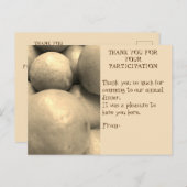 CARTE DE REMERCIEMENTS DE PARTICIPATION AU DÎNER (Devant / Derrière)