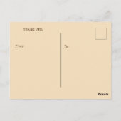 CARTE DE REMERCIEMENTS DE PARTICIPATION AU DÎNER (Dos)