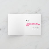 Carte de remerciements de partie de Bachelorette - (Intérieur)