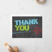 Carte de remerciements de partie de balise laser (Devant/Arrière en situation)