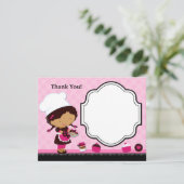 Carte de remerciements de partie de cuisson (Debout devant)