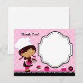 Carte de remerciements de partie de cuisson (Devant / Derrière)