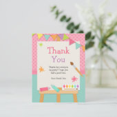 Carte de remerciements de partie de peinture d'art (Debout devant)