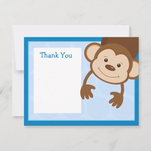 Carte de remerciements de partie de singe (Devant)