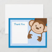 Carte de remerciements de partie de singe (Devant / Derrière)