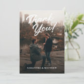 Carte de remerciements de partie d'engagement (Debout devant)