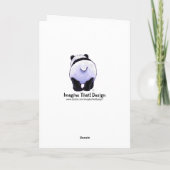 Carte de remerciements de partie d'ours panda (Dos)
