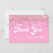 Carte de remerciements de parties scintillant à go (Devant)