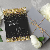 Carte de remerciements de parties scintillant d'or