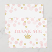 Carte de remerciements de Parties scintillant Prin (Devant / Derrière)