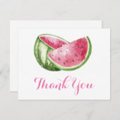 Carte de remerciements de pastèque (Devant / Derrière)
