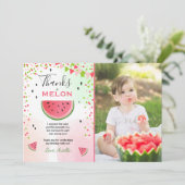 Carte de remerciements de pastèque Un dans un melo (Debout devant)