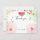 Carte de remerciements de pastèque Un dans un melo (Devant)