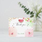 Carte de remerciements de pastèque Un dans un melo (Debout devant)