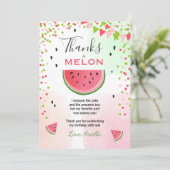 Carte de remerciements de pastèque Un dans un melo (Debout devant)