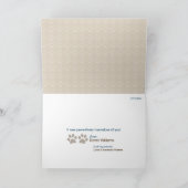 Carte de remerciements de pattes pour le vétérinai (Intérieur)