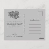 Carte de remerciements de pavot à fleurs dessinées (Dos)