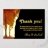Carte de remerciements de paysage Black and Gold F (Recto)