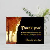 Carte de remerciements de paysage Black and Gold F (Debout devant)