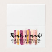 Carte de remerciements de peinture à l'aquarelle v (Outside Unfolded)