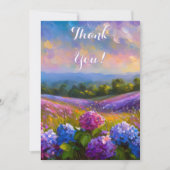 Carte de remerciements de peinture à l'huile de ch (Devant)