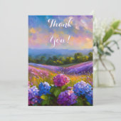 Carte de remerciements de peinture à l'huile de ch (Debout devant)