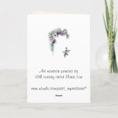 Carte de remerciements de pensées de nouveau d'art (Dos)