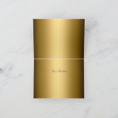 Carte de remerciements de perles et gemmes pourpre (Intérieur)