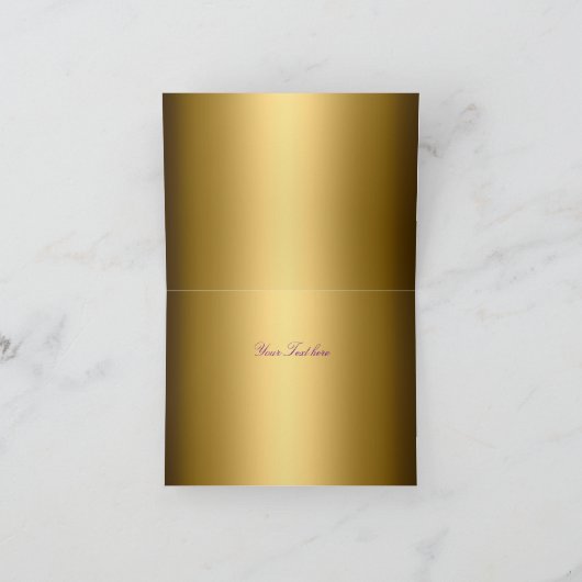 Carte de remerciements de perles et gemmes pourpre (Intérieur)