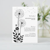 Carte de remerciements de perte de fleurs sauvages (Debout devant)